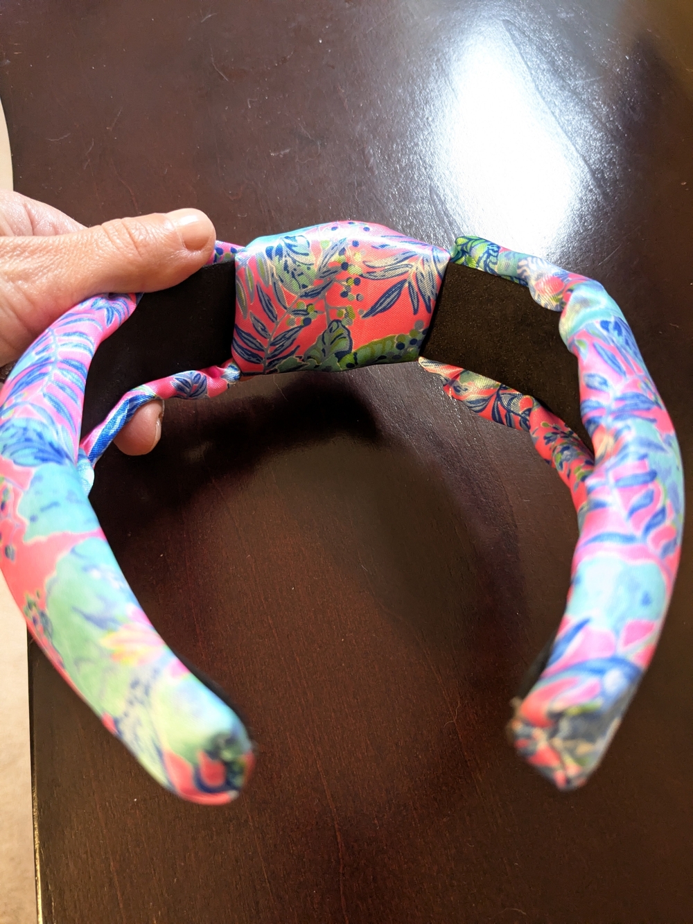 Lilly Pulitzer Pink & Blue Floral Knotted Headband - Picture 4 of 6